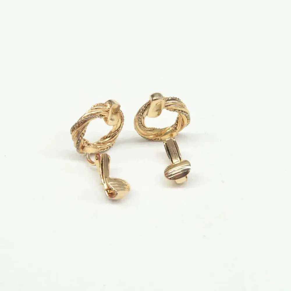 100% Authentic DIOR Gold Metal Clip-On Earrings 281-092724 - Picture 6 of 9